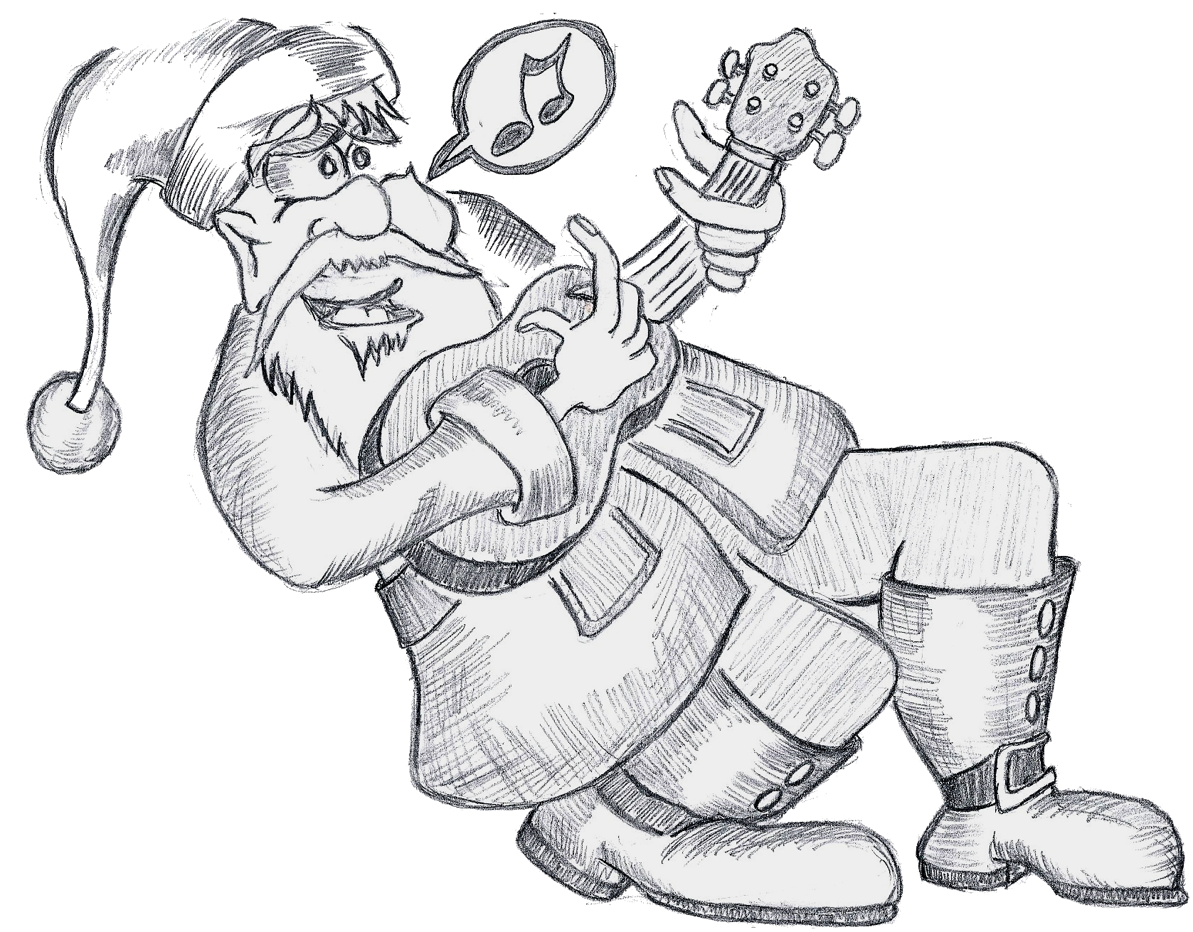 SantaPlayingUkulele